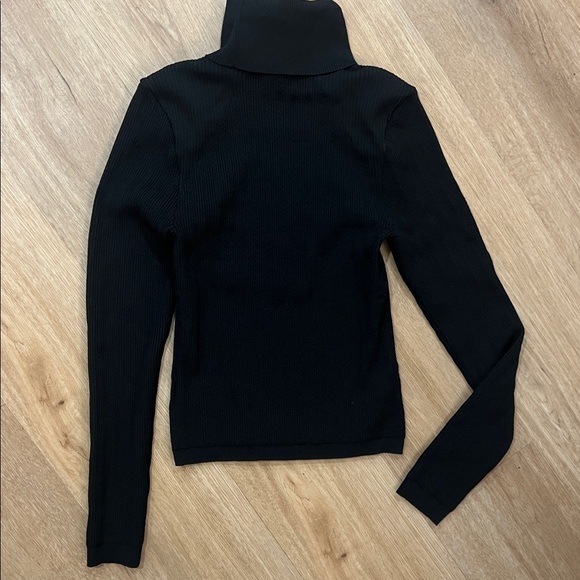 Express Black Ribbed Sweater - Picture 3 of 4